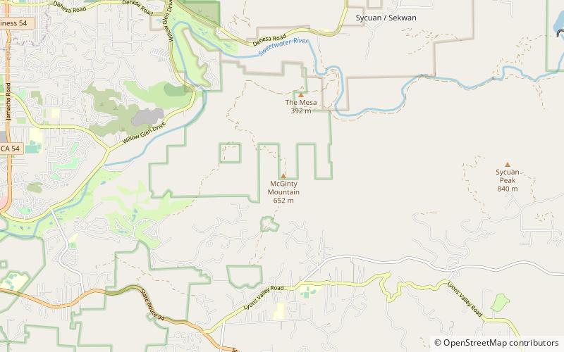 McGinty Mountain location map