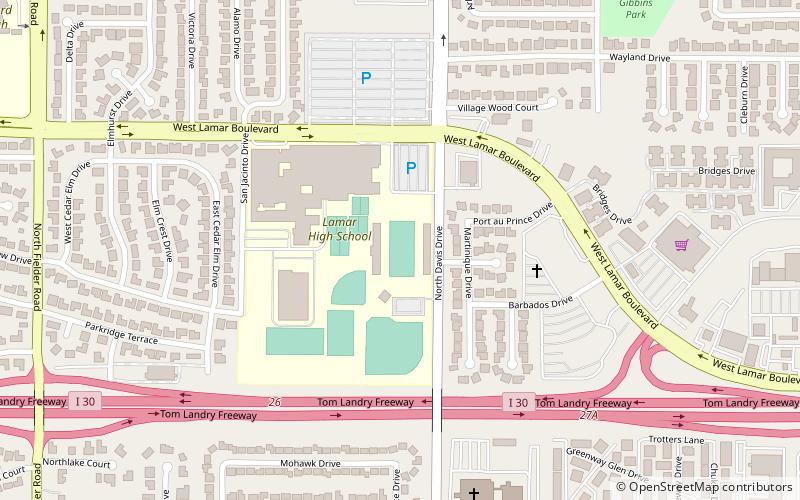 cravens field arlington location map