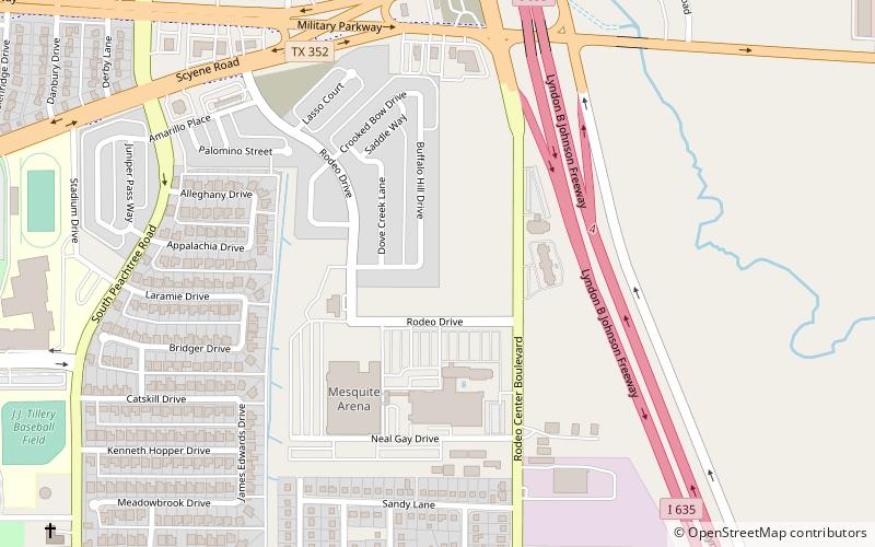 Mesquite ProRodeo location map