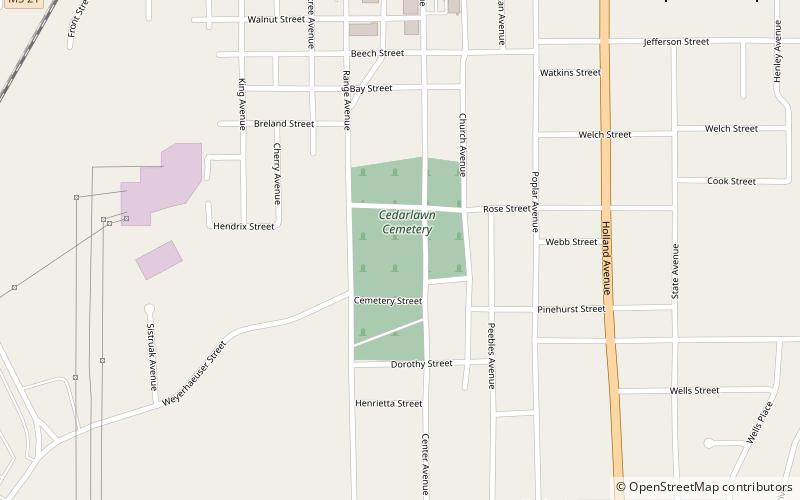 Cedarlawn Cemetery location map