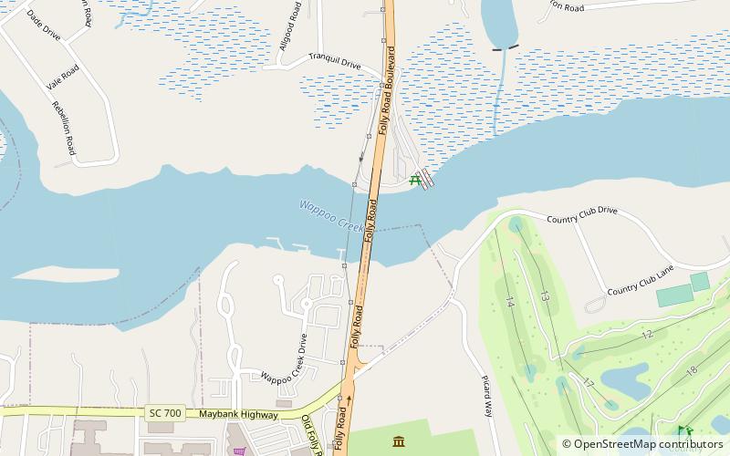 Wappoo Creek Bridge location map