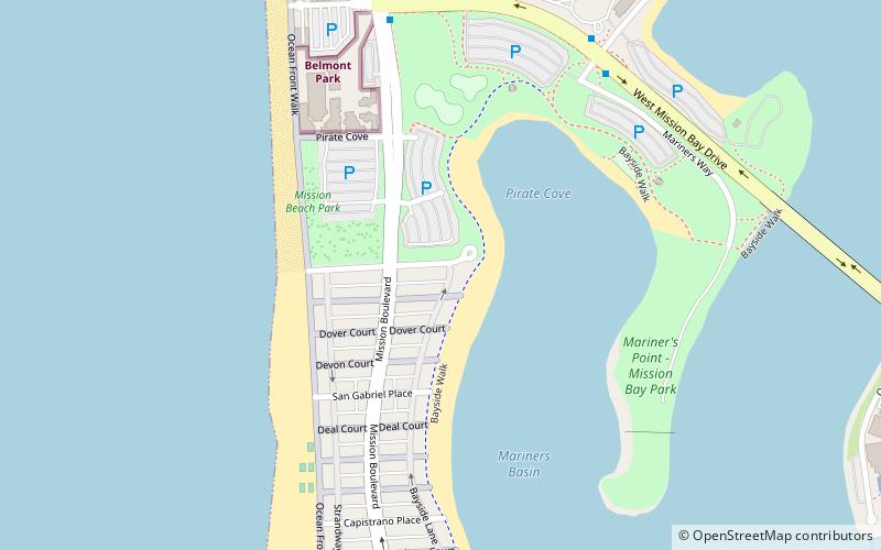 Mission Beach Pilates location map
