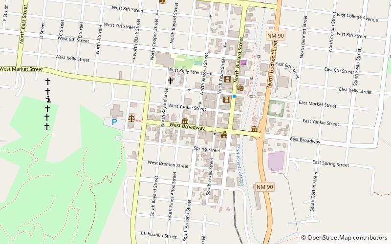 Silver City Museum location map