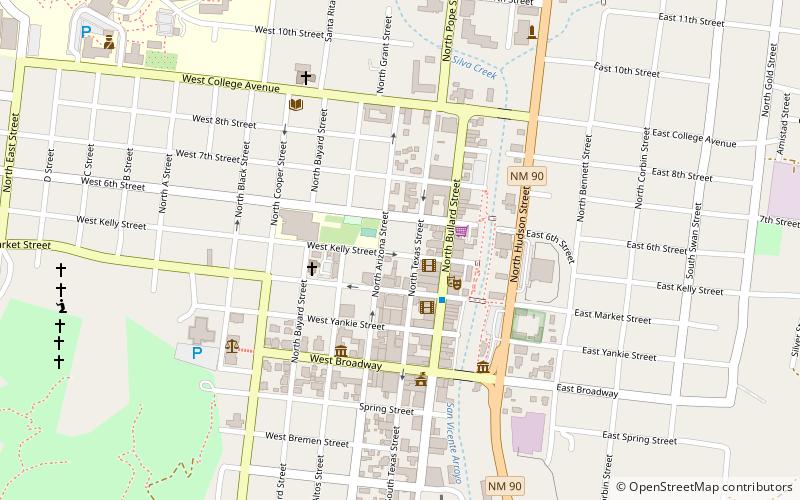 Silver City Historic District location map