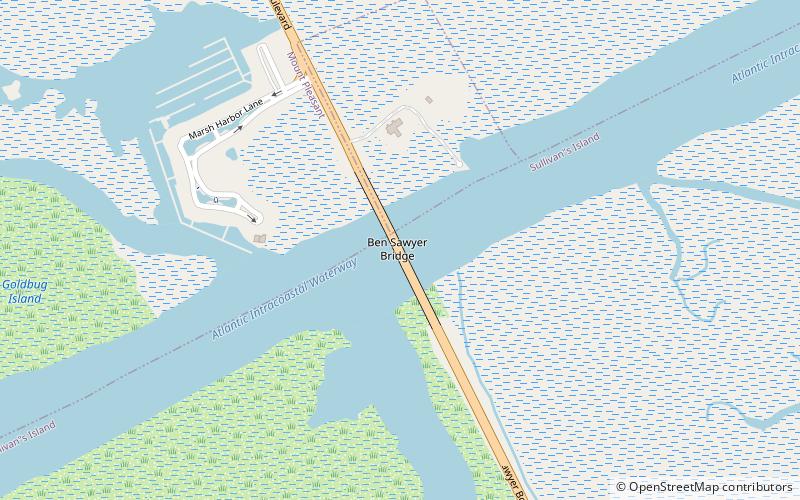 Ben M. Sawyer Memorial Bridge location map