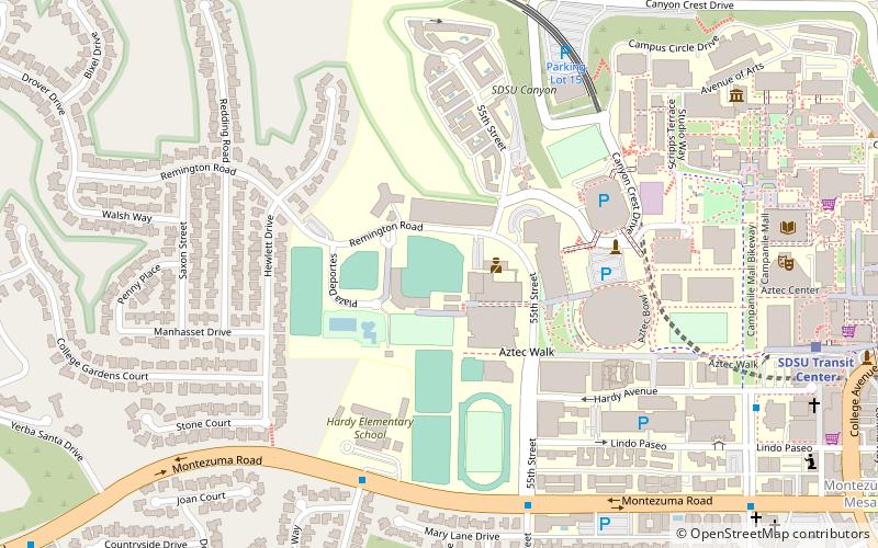 Tony Gwynn Stadium location map