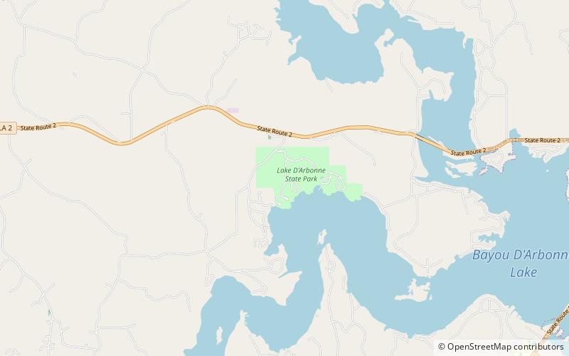 Lake D'Arbonne State Park location map