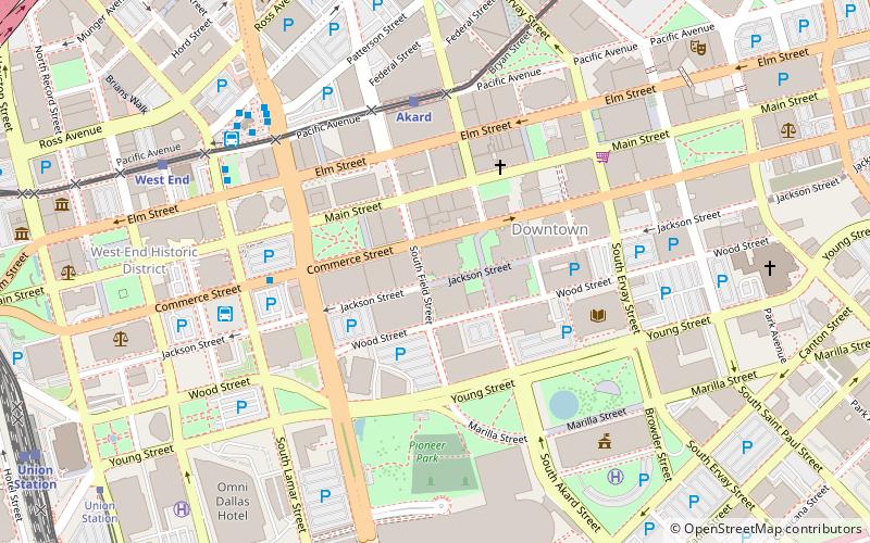 Dallas Downtown Historic District location map