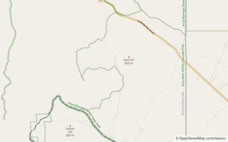 volcanic hills parc detat du desert danza borrego location map
