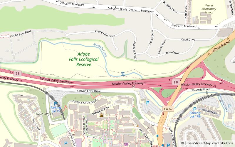 Adobe Falls location map