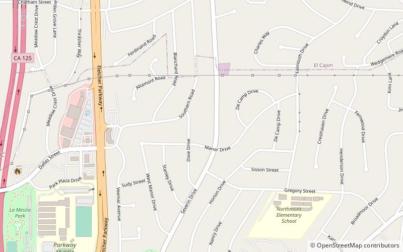 Fletcher Hills location map