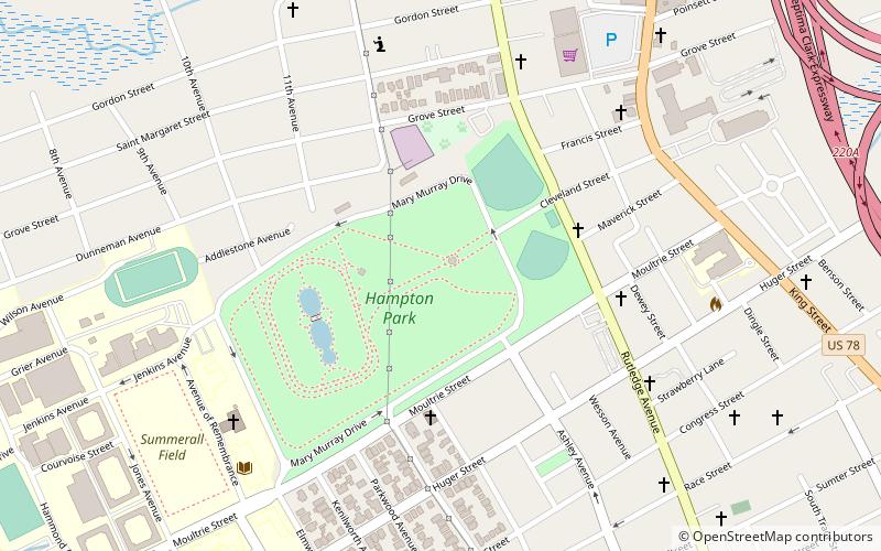 denmark vesey monument charleston location map