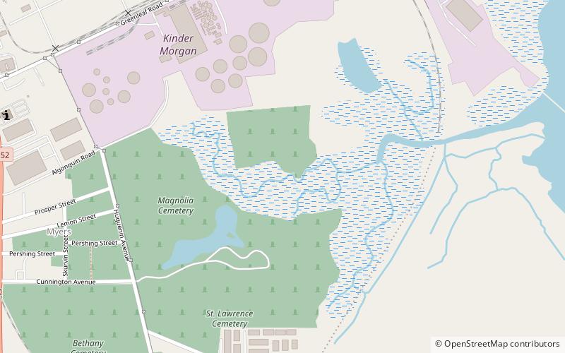 Magnolia Cemetery location map