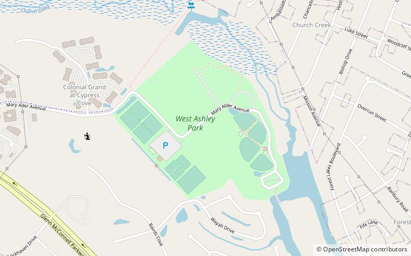 west ashley park charleston location map