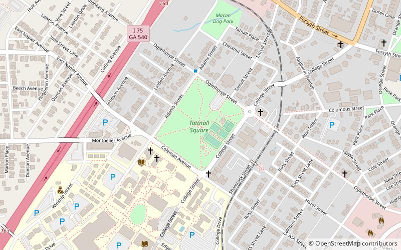 tattnall square park macon location map