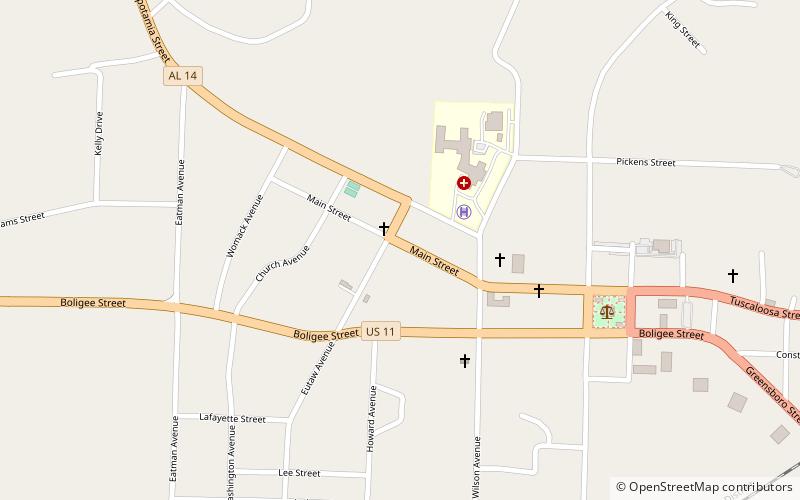benjamin d gullett house eutaw location map