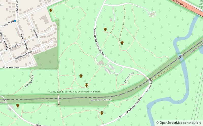 Ocmulgee National Monument Association location map