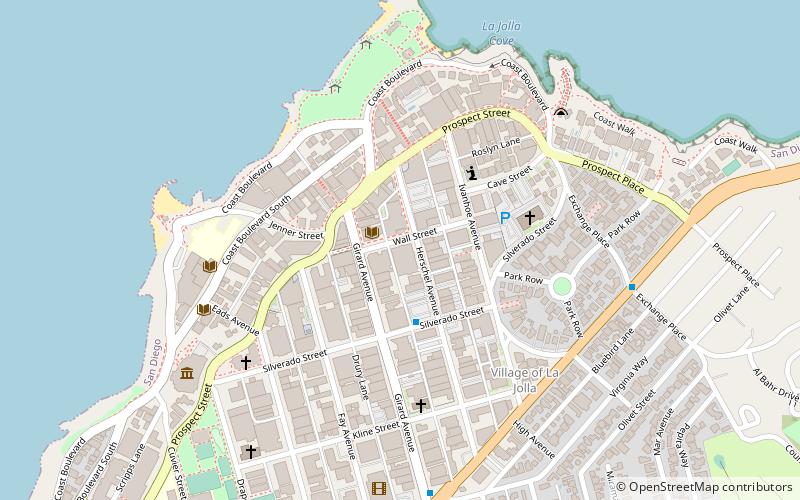 village of la jolla san diego location map