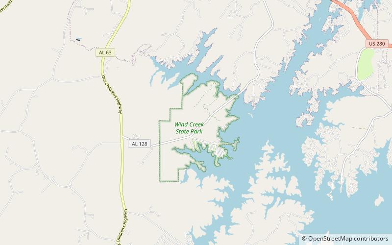wind creek state park location map