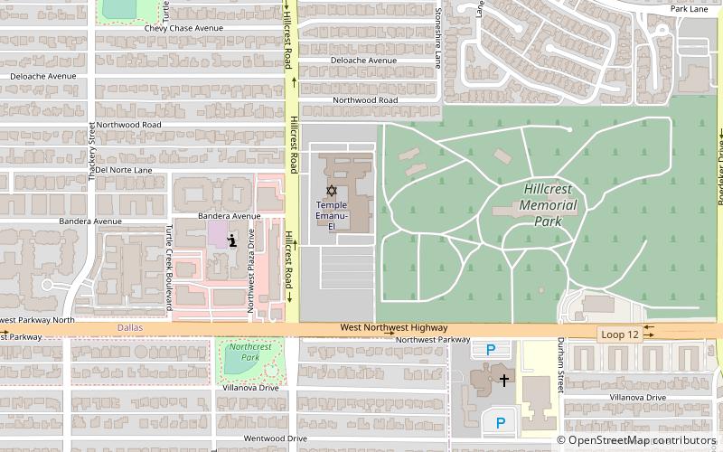 Temple Emanu-El location map