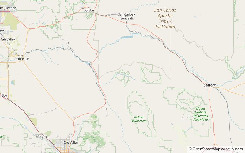 Aravaipa Canyon Wilderness location map