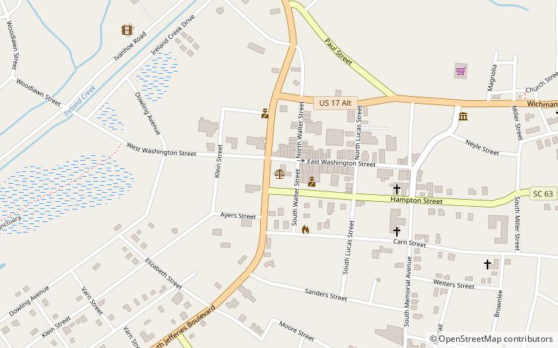 Colleton County Courthouse location map