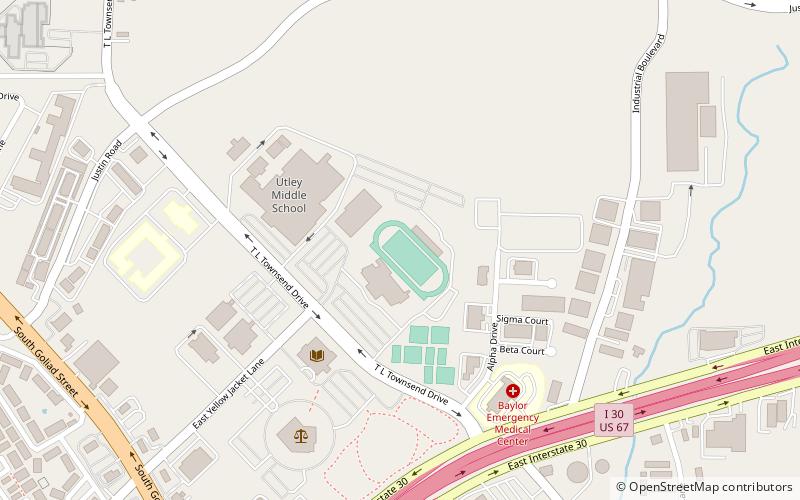 Wilkerson-Sanders Memorial Stadium location map
