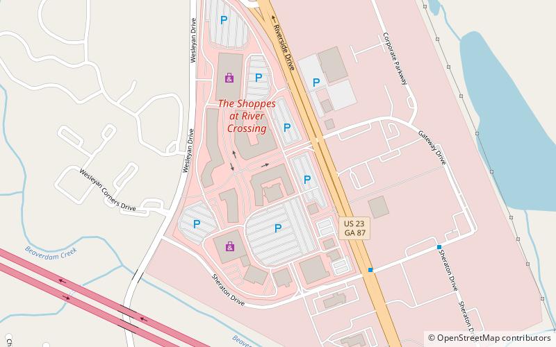 The Shoppes at River Crossing location map