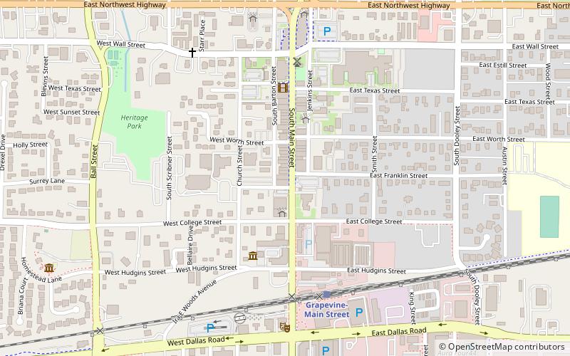 Grapevine Commercial Historic District location map