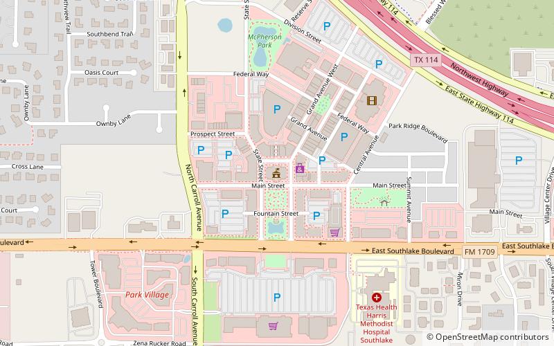Southlake location map