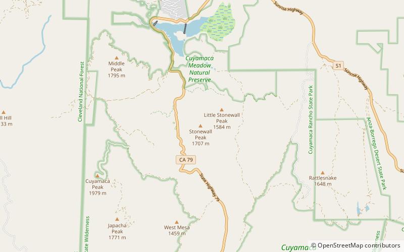 Stonewall Peak location map