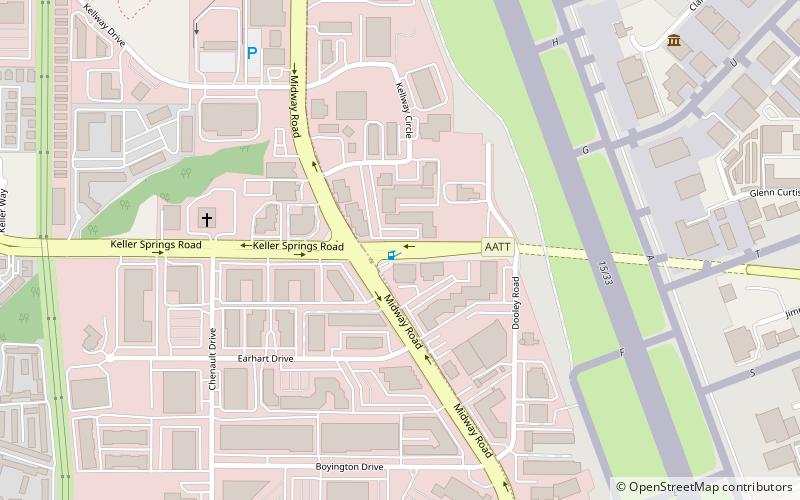 Addison Airport Toll Tunnel location map