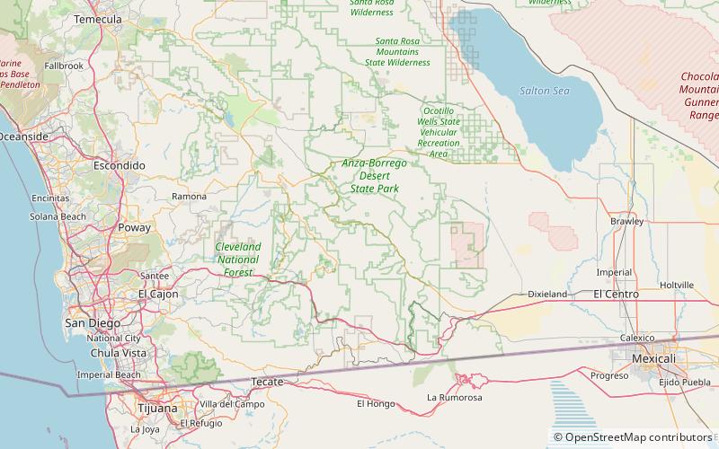 vallecito valley park stanowy anza borrego desert location map