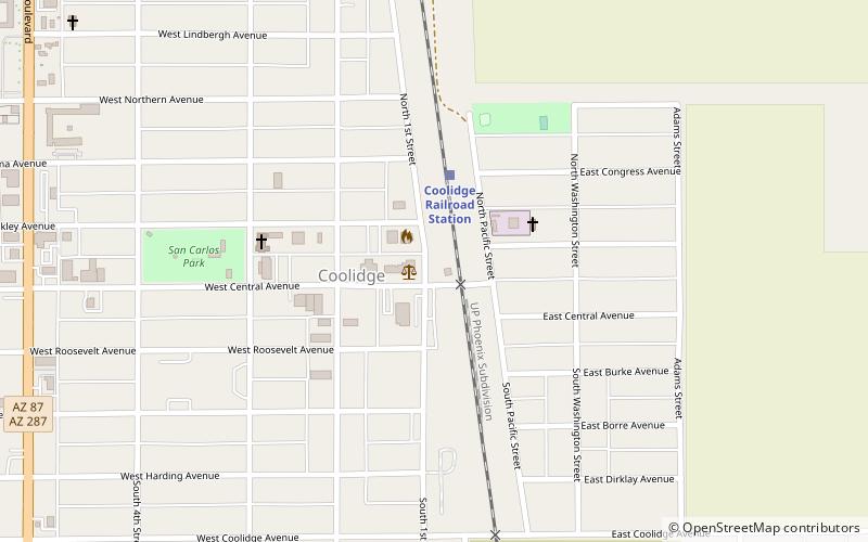 Coolidge Public Library location map
