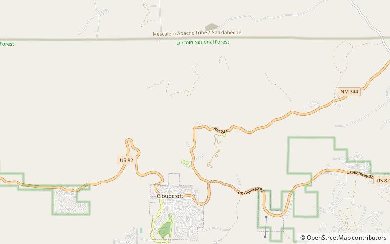 Cloudcroft Observatory location map