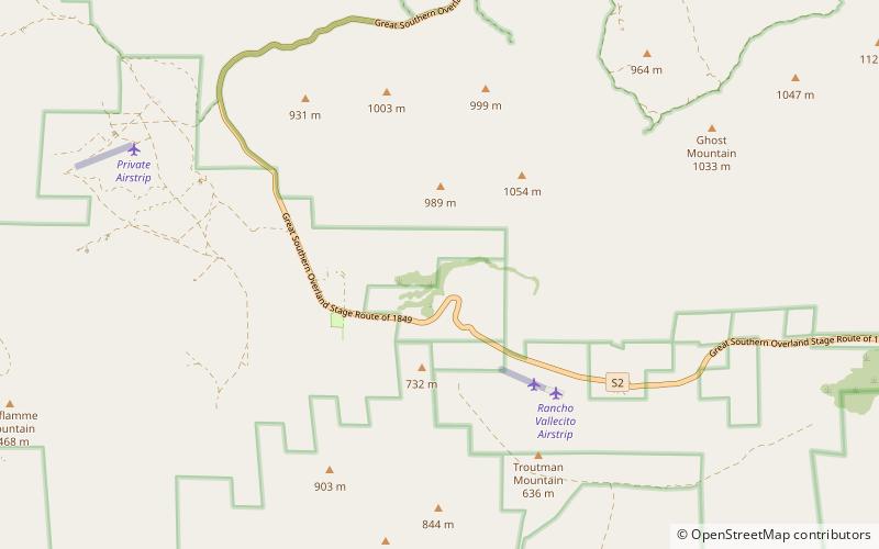 vallecito creek park stanowy anza borrego desert location map