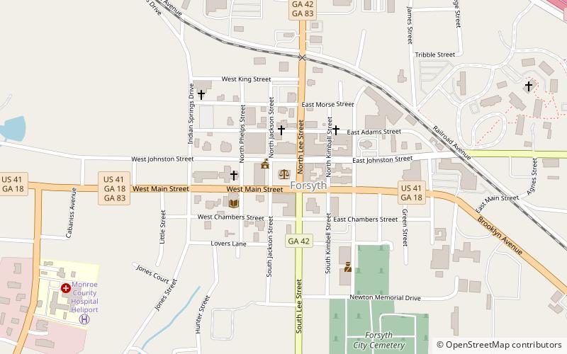 Monroe County Courthouse location map