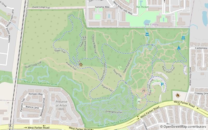 Arbor Hills Nature Preserve location map