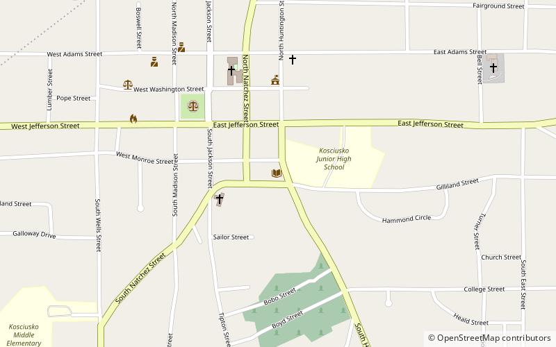 Attala County Library location map