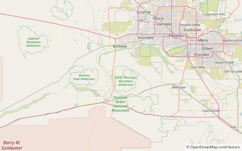 Maricopa Mountains location map