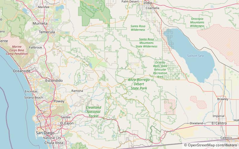 grapevine hills anza borrego desert state park location map