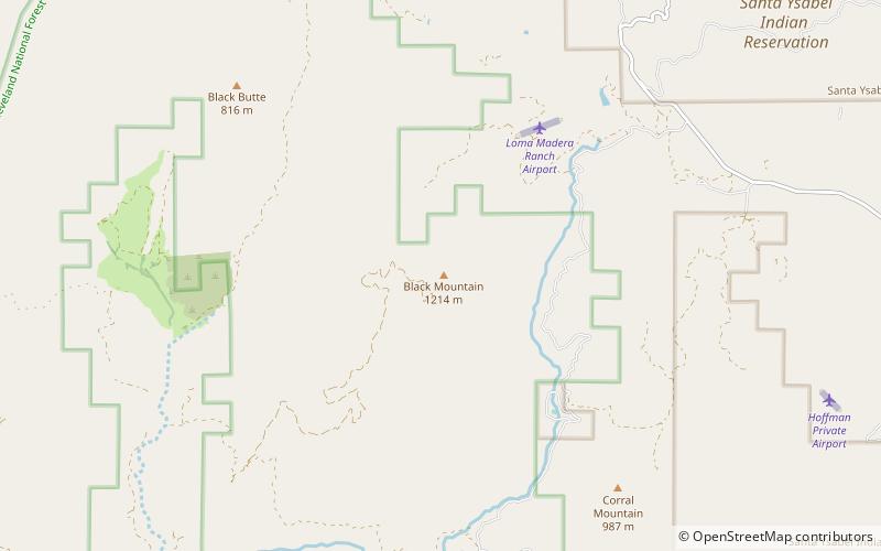 black mountain bosque nacional cleveland location map
