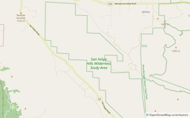 San Felipe Hills location map