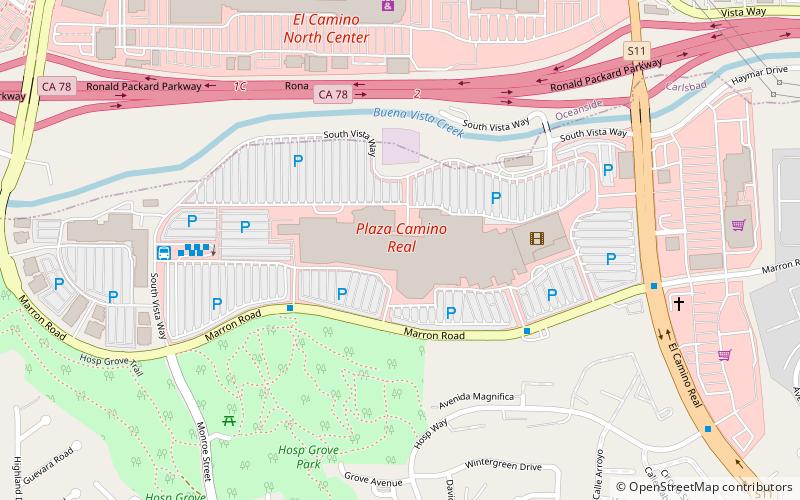 Westfield Plaza Camino Real location map