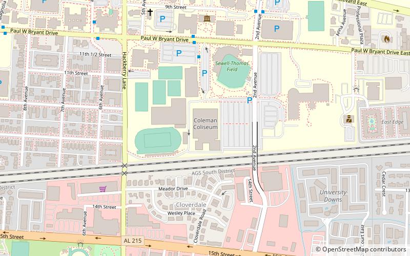 Coleman Coliseum location map