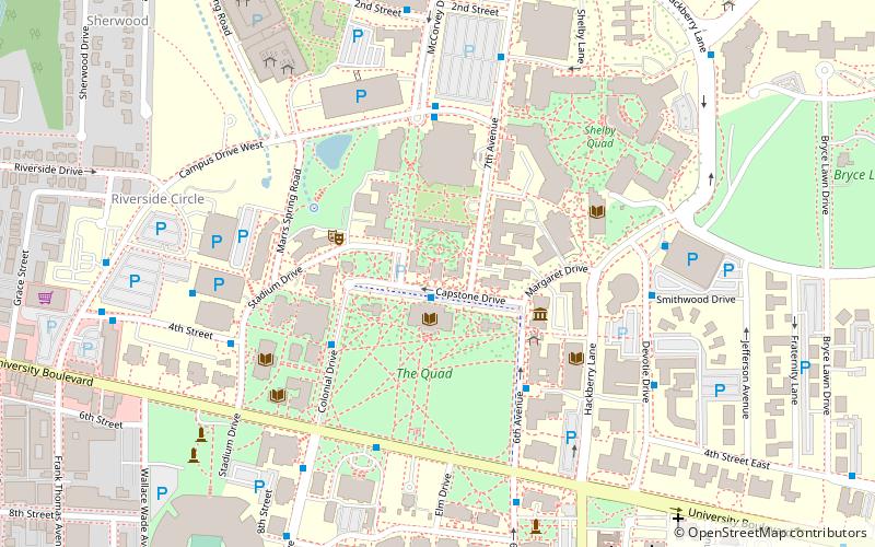 University of Alabama location map
