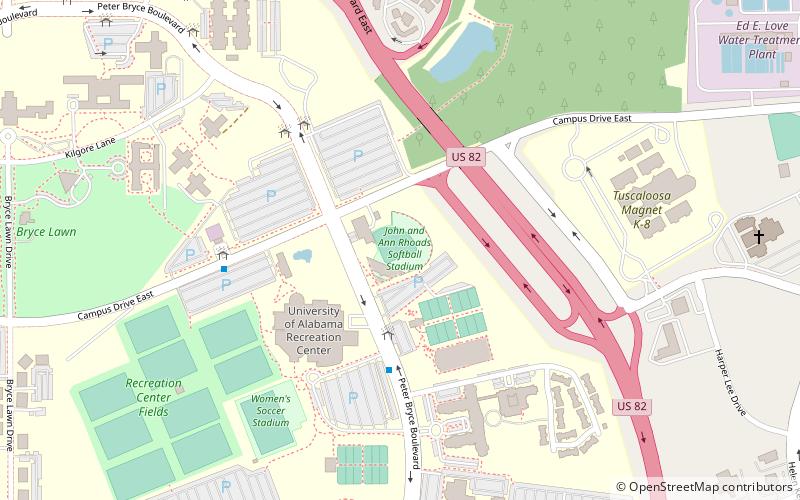 rhoads stadium tuscaloosa location map