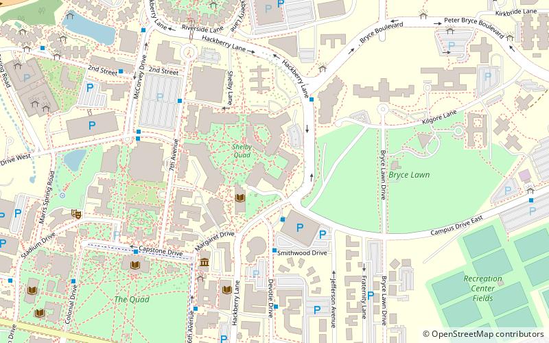 University of Alabama location map