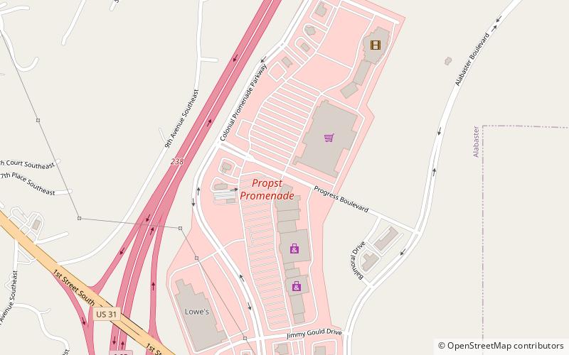colonial promenade alabaster location map