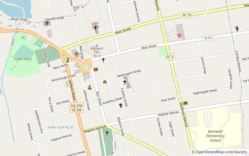 Barnwell Presbyterian Church location map